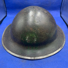 Load image into Gallery viewer, Original British Army WW2 Mk2 Combat Helmet with Div Signs Front &amp; Side
