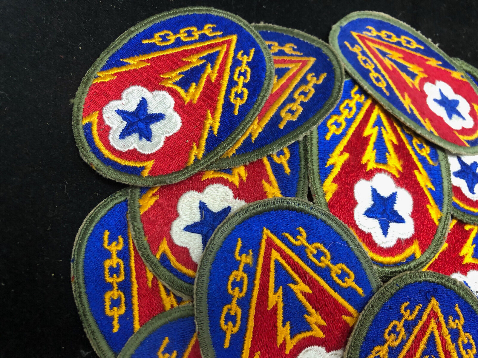 Unissued Original WW2 US Army Advanced Communications Zone ETO Cloth Badge Patch - The Militaria Shop