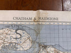 Original WW2 British Army GSGS OS Map of England - Chatham & Maidstone - The Militaria Shop