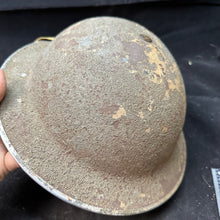 Load image into Gallery viewer, Original WW2 British Army Combat Helmet Complete - Untouched Texture Finish
