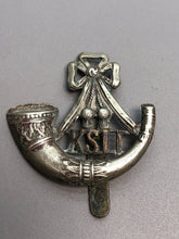 Load image into Gallery viewer, Original British Army WW2 Cap Badge - The King&#39;s Shropshire Light Infantry
