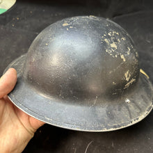 Charger l&#39;image dans la galerie, Original WW2 British Home Front Civil Defence Warden&#39;s Helmet -Liner &amp; Chinstrap
