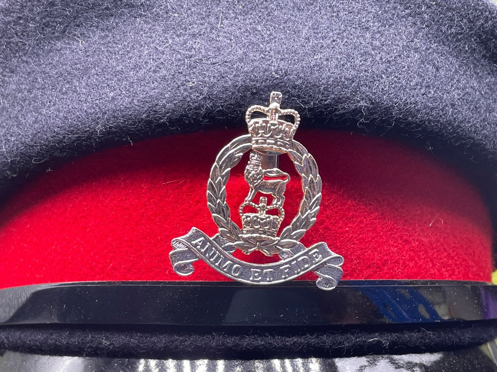 Original British Army Adjutant Generals Corps Woman's Peaked Cap - Size 51cm - The Militaria Shop