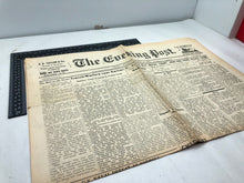 Lade das Bild in den Galerie-Viewer, Originales britisches Zeitungstrikot aus dem 2. Weltkrieg zur Besetzung der Kanalinseln – Oktober 1944 
