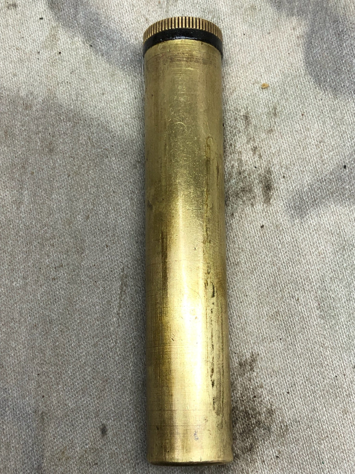 Original WW1 WW2 British Army Empty Brass Oil Bottle Lee Enfield SMLE - The Militaria Shop