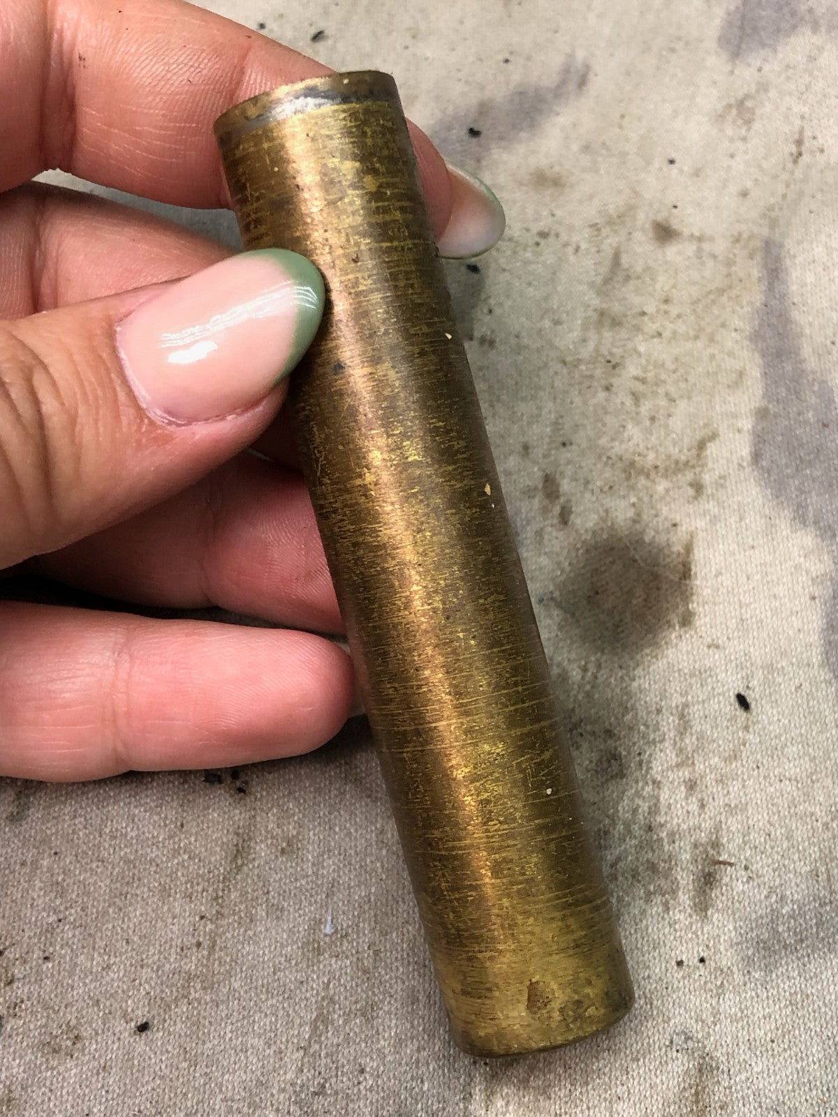 Original WW1 British Army SMLE Enfield Brass Oil Bottle - P-H Maker Marked - The Militaria Shop