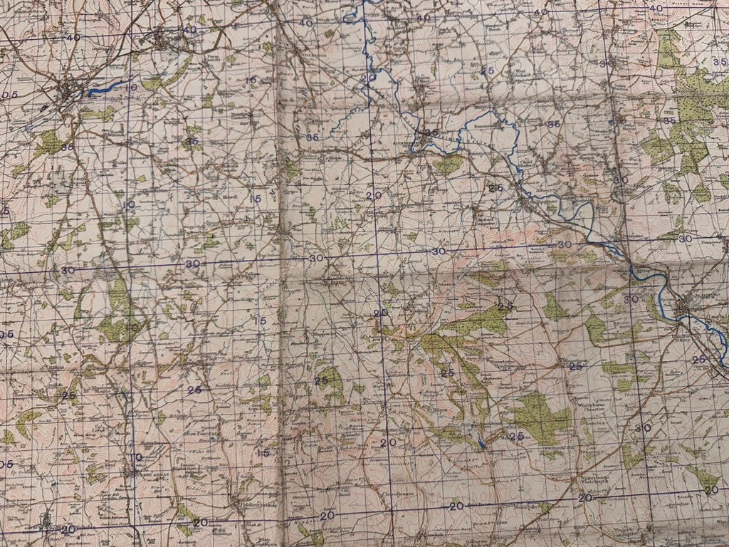Original WW2 British Army GSGS OS Map of Great Britain - Worcester - The Militaria Shop