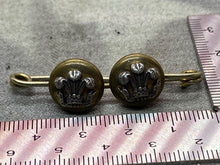 Load image into Gallery viewer, Original British Army Welsh Regiment Two-Button Sweetheart Brooch
