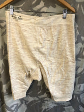 Load image into Gallery viewer, Original WW2 British Army Officers Long Johns / Shorts 1944 Dated 34&quot; Waist
