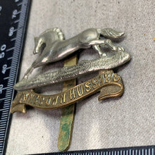 Load image into Gallery viewer, Original WW2 British Army Cap Badge - 3rd The King&#39;s Own Hussars
