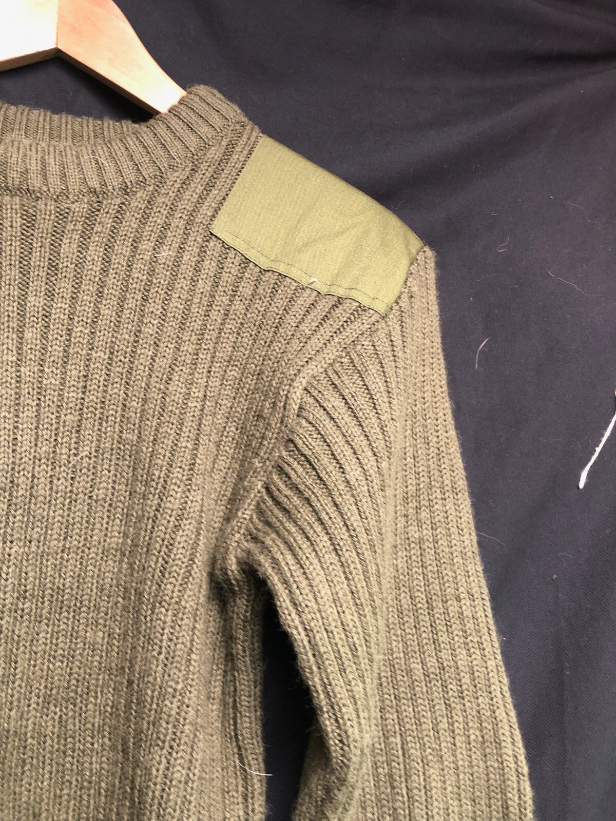 Genuine British Army OD Olive Green Pull Over Commando Jumper Wool - Size 94cm - The Militaria Shop