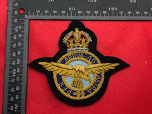 Load image into Gallery viewer, British RAF Royal Air Force Bullion Embroidered Blazer Badge
