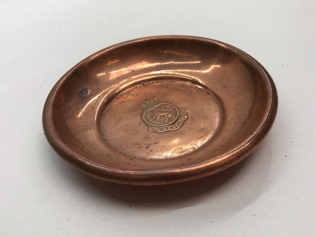 Original British Royal Navy Trench Art Style HMS Nelson Ash Tray