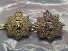 Load image into Gallery viewer, British Army WW2 Royal Army Service Corps Officer&#39;s Bronze Collar Badges
