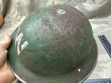 Load image into Gallery viewer, Original WW2 British Home Front Ireland Mk2 Brodie Helmet - W Warden - Complete
