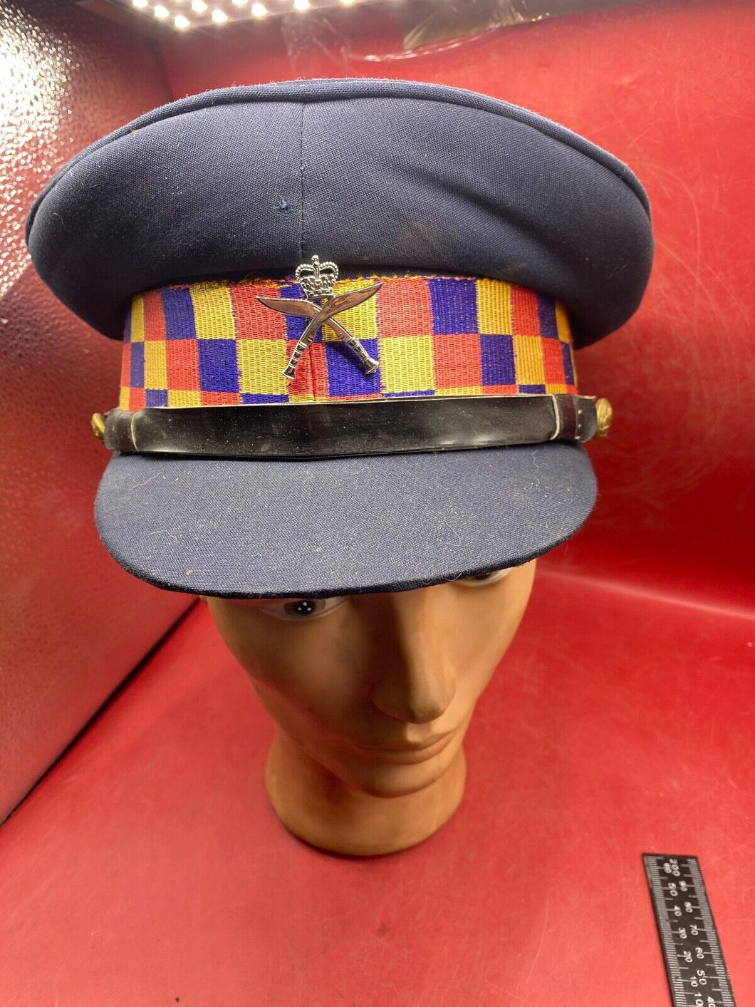 Original British Army Gurkha Regiment Officer's Peaked Cap with Matching Buttons