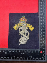 Load image into Gallery viewer, British Army Bullion Embroidered Blazer Badge - REME Engineers - Kings Crown
