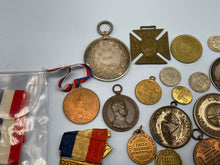 Load image into Gallery viewer, Original Group of British Medals, Medalions, Coins &amp; Badges - The Militaria Shop
