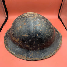 Load image into Gallery viewer, Original WW2 Mk1* British Army Brodie Combat Helmet &amp; Liner Set
