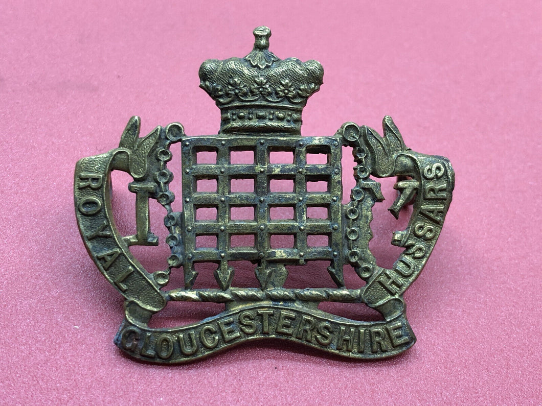 Original WW1 British Army Royal Gloucestershire Hussars Cap Badge