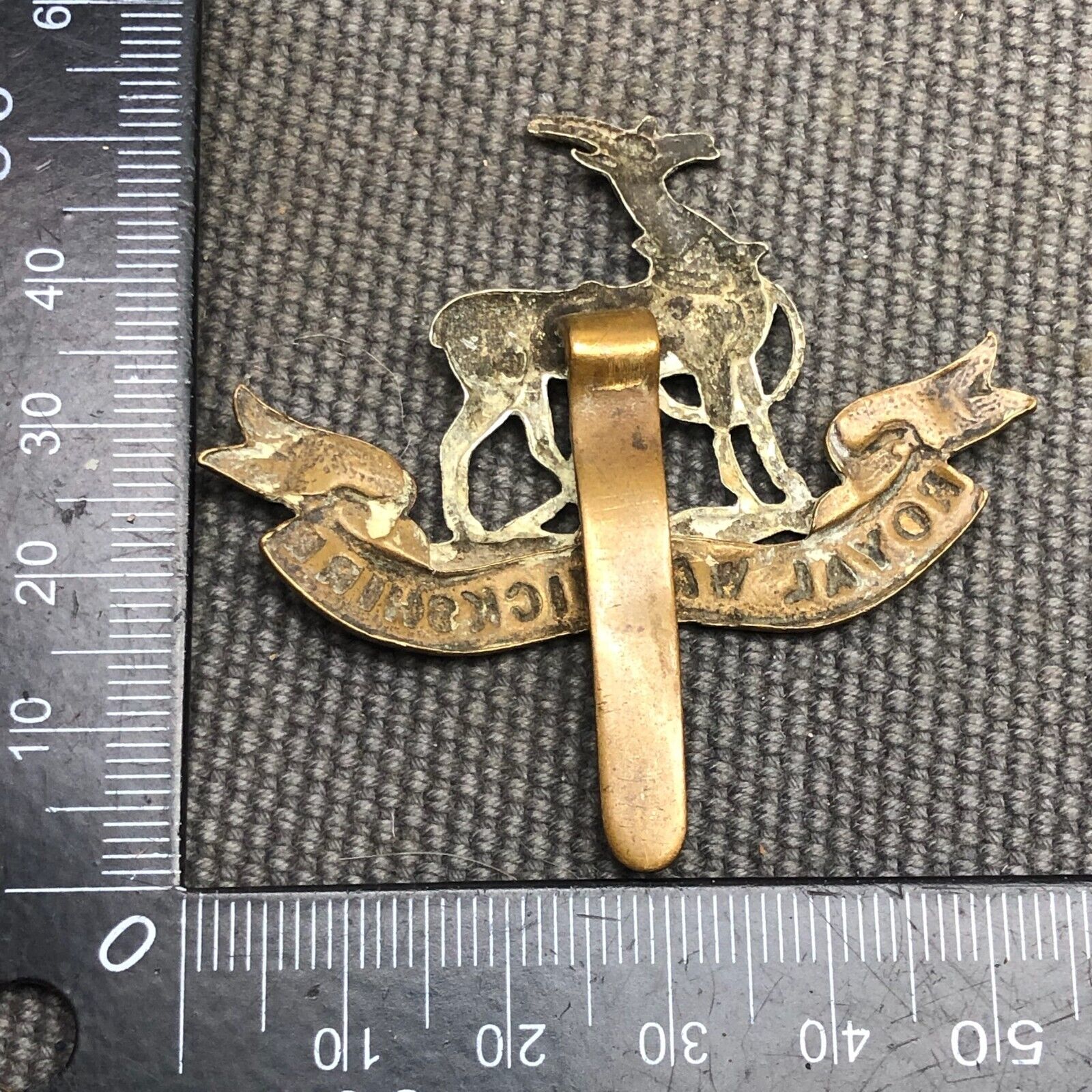 Original WW2 British Army Cap Badge - Royal Warwickshire - The Militaria Shop