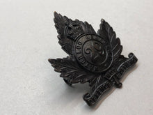 Load image into Gallery viewer, Genuine Canadian Army 29th Waterloo Regiment Cap Badge KC - JR GAUNT Marked
