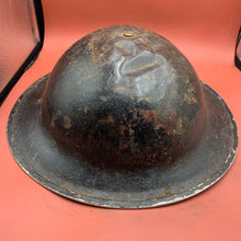 Load image into Gallery viewer, Original WW2 Mk2 British Army Brodie Combat Helmet &amp; Liner Set
