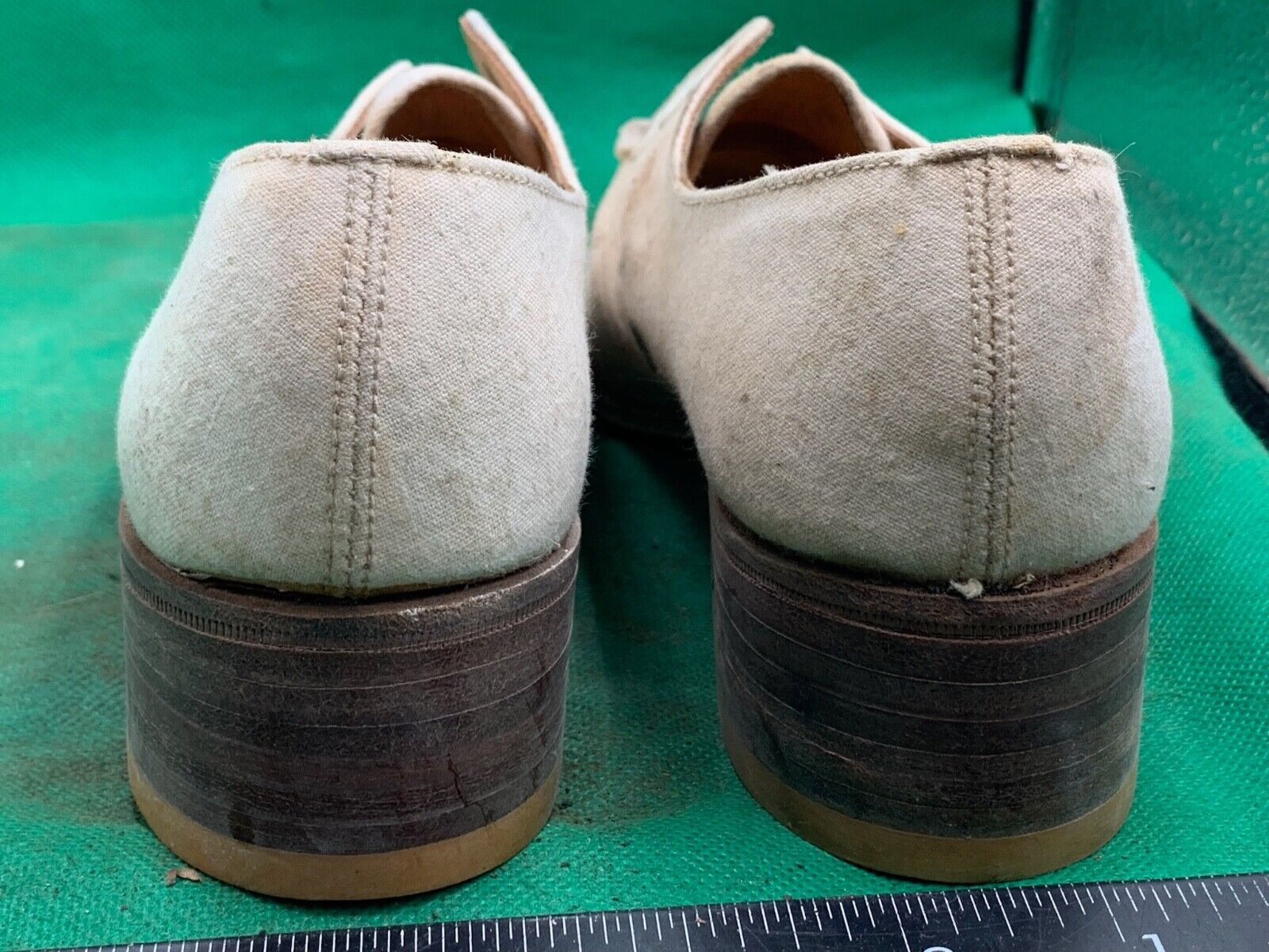 Original WW2 British Army Women's White Summer Shoes - ATS WAAF - Size 220s - The Militaria Shop