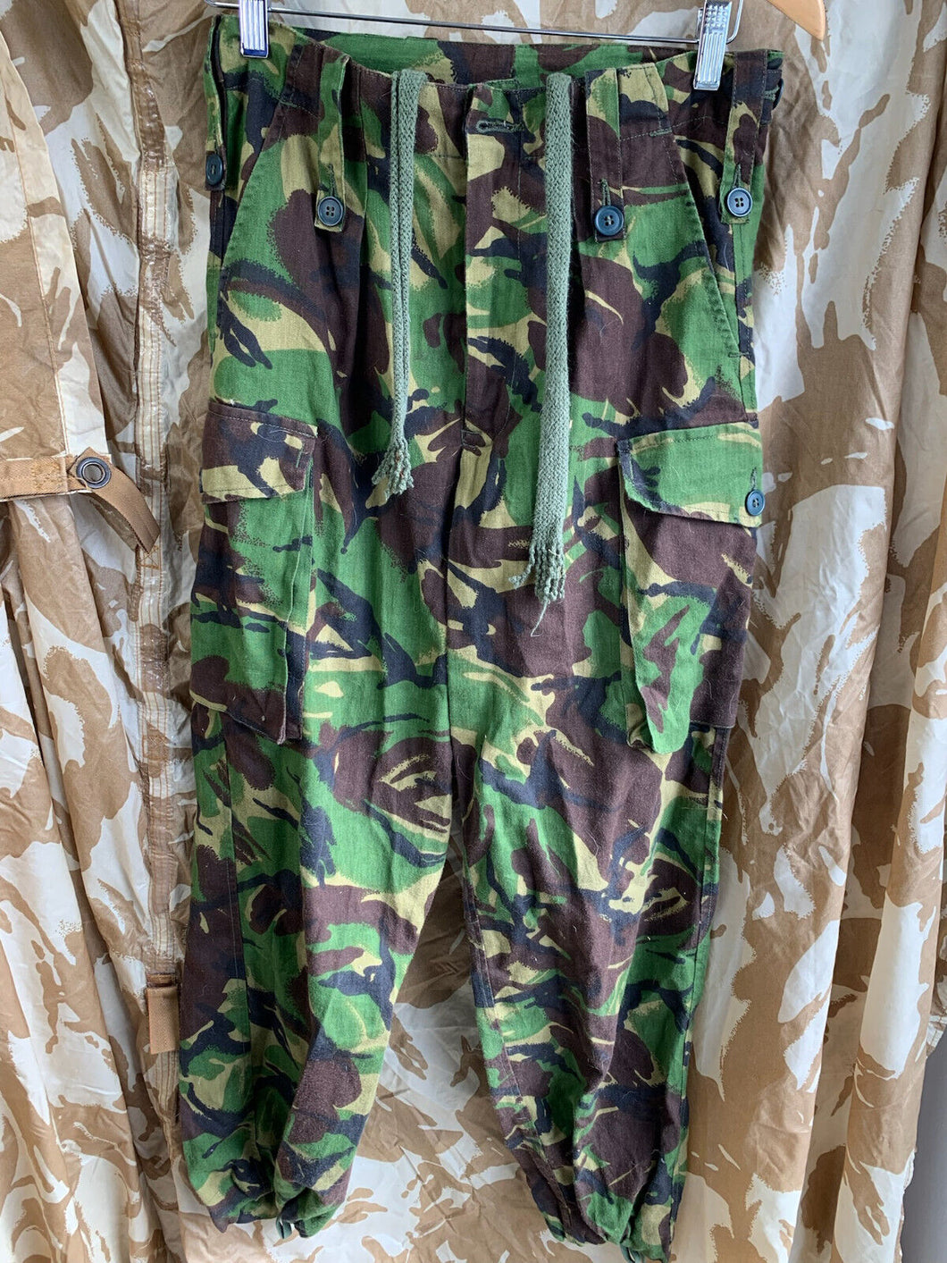 Original British Army Jungle DPM Camouflaged Combat Trousers - 75/76/92