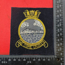 Load image into Gallery viewer, British Royal Navy Bullion Embroidered Blazer Badge - Submariners We Come Unseen
