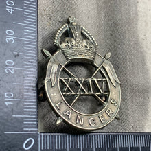 Charger l&#39;image dans la galerie, Original WW2 British Army 24th Lancers Cap Badge
