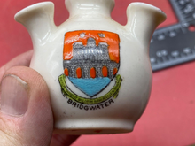 Load image into Gallery viewer, 1930&#39;s Era British Commemorative Small Pottery Vase for the Town of BRIDGEWATER.
