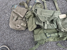 Load image into Gallery viewer, Original British Army 58 Pattern Webbing Rig Set Up - Belt, Pouches, Roll
