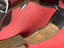 Load image into Gallery viewer, Original Post WW2 German Army Y-Straps in Leather with Metal Fittings
