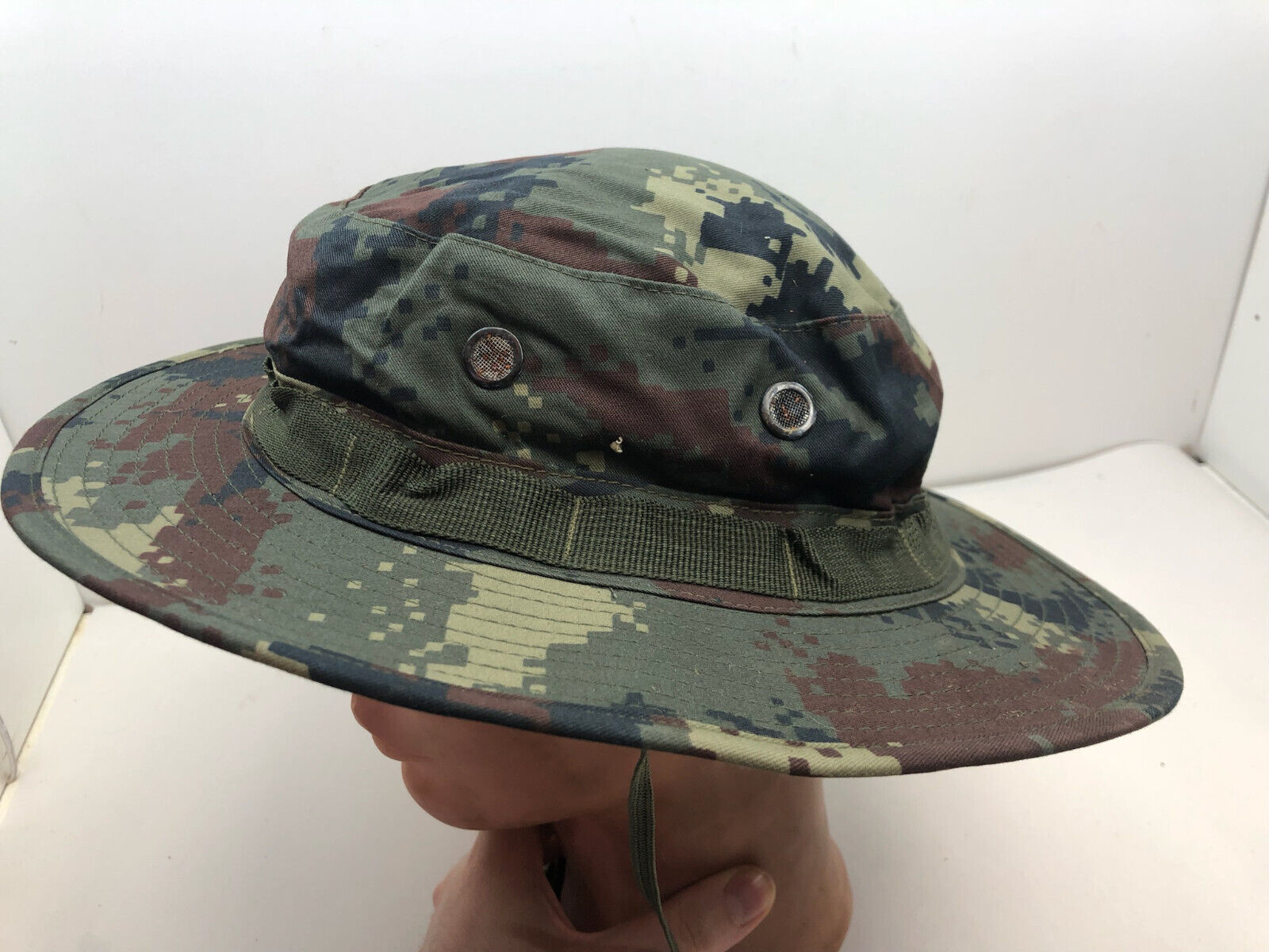 Genuine US Army Digital Jungle Camouflage Boonie Sun Hat Type II - Size 7 - The Militaria Shop