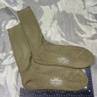 Original British Army WW2 New Old Stock Officers Wool Khaki Socks - Varied Sizes - The Militaria Shop