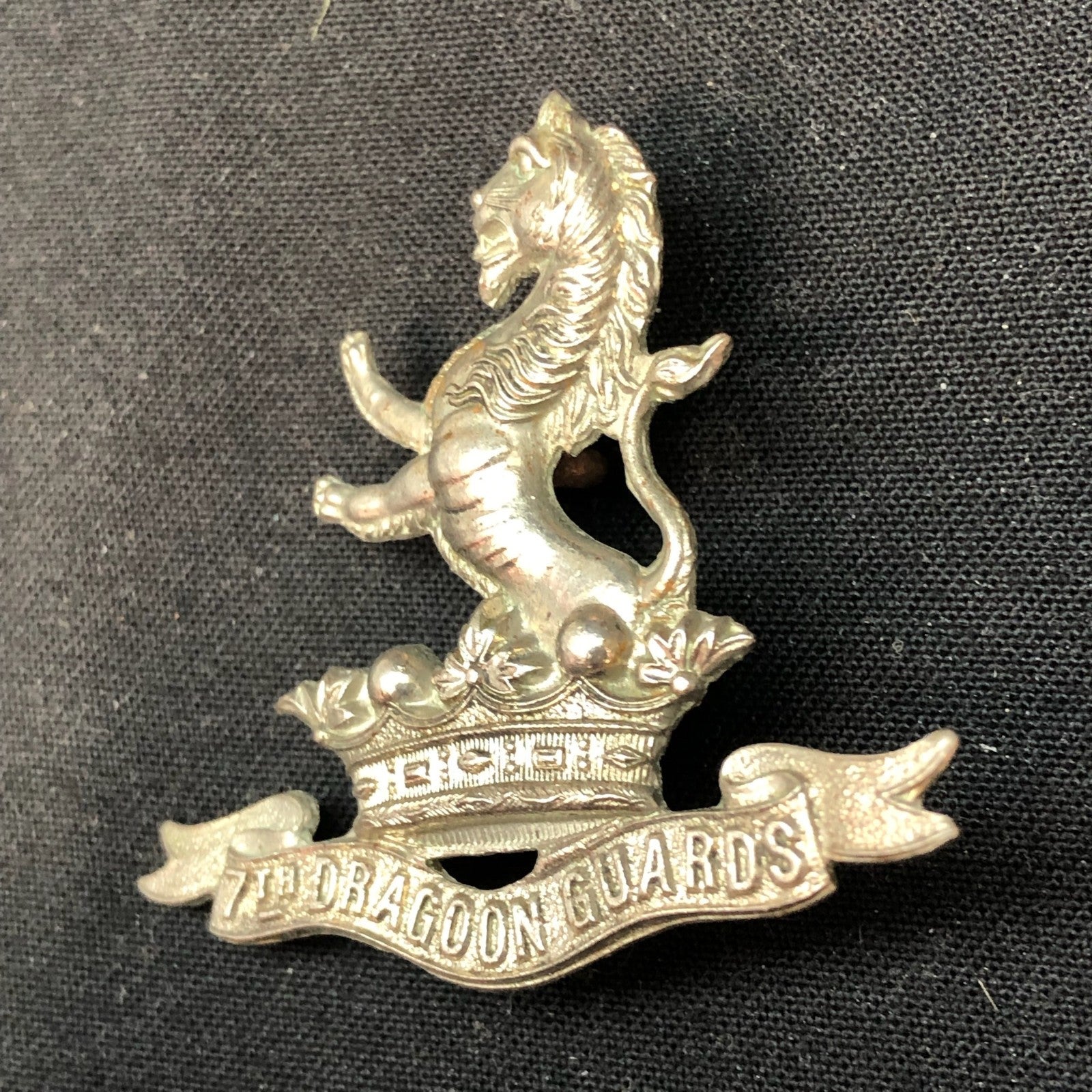 Original WW2 British Army Cap Badge - 7th Dragoon Guards - The Militaria Shop