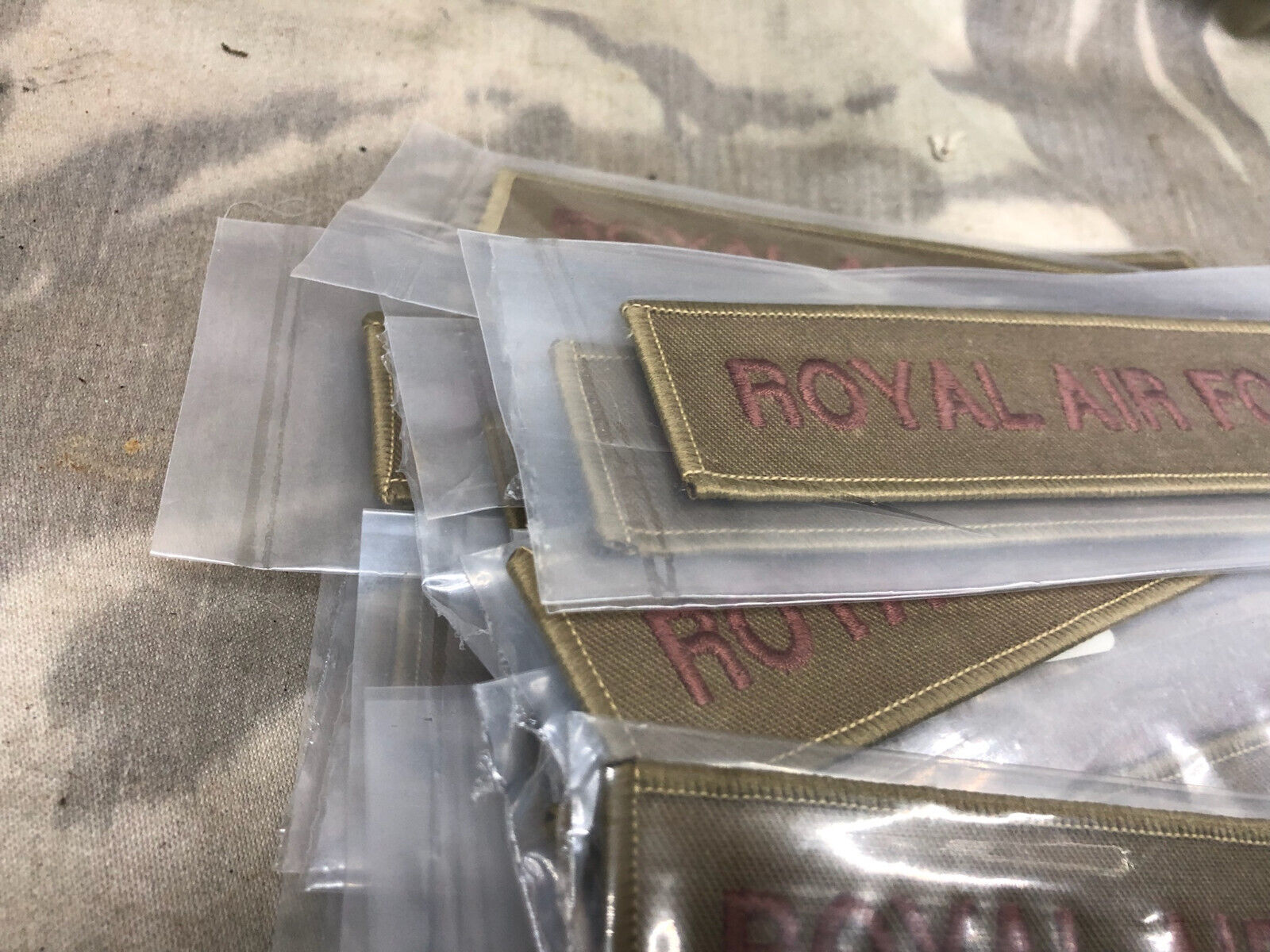 Royal Air Force Issue Subdued Desert Tan Branch Tape RAF Regiment- NEW OLD STOCK - The Militaria Shop
