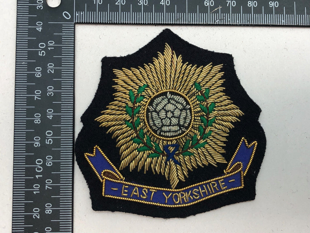 British Army Bullion Embroidered Blazer Badge - East Yorkshire