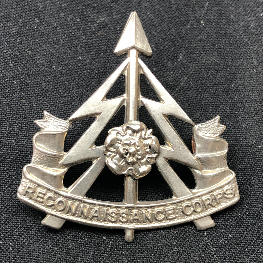 Genuine British Army Brass Cap Badge - Reconnaissance Corps - The Militaria Shop