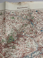 Load image into Gallery viewer, Original WW2 German Army Map of UK - Manchester / Liverpool / North West England
