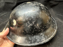 Load image into Gallery viewer, Original WW2 British Civil Defence Home Front Helmet &amp; Liner Set
