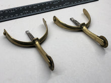 Load image into Gallery viewer, Original Pair of WW1/WW2 British Army Officers Brass Horse Riding Spurs
