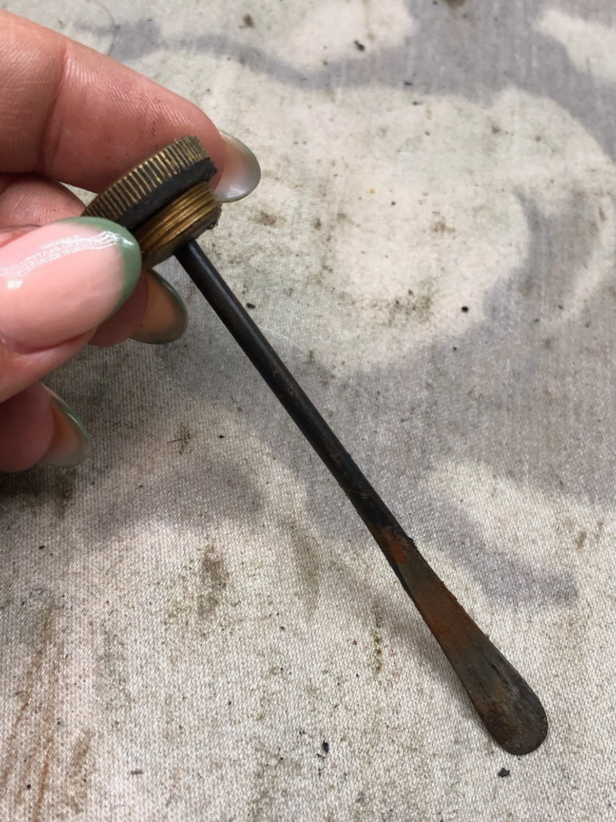 Original WW1 British Army SMLE Enfield Brass Oil Bottle - EFD Marked - The Militaria Shop