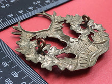 Load image into Gallery viewer, Original WW2 British Army Gordon Highlanders Scottish Regiment Cap Badge
