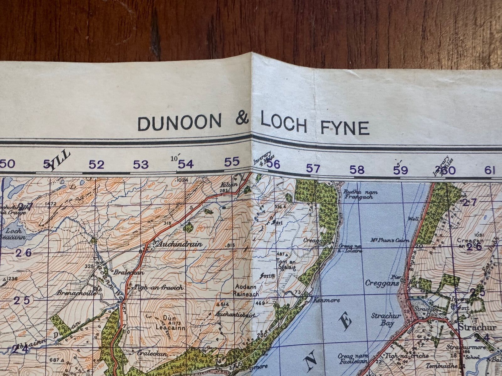 Original WW2 British Army GSGS Map of Scotland - Dunoon & Loch Fyne - The Militaria Shop