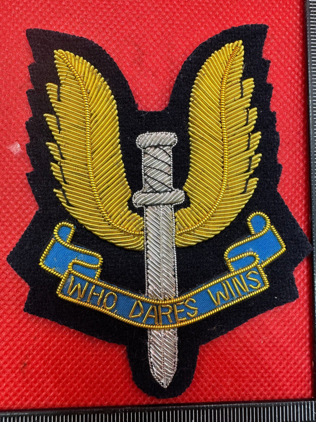 British Army Bullion Embroidered Blazer Badge - SAS - Special Air Service