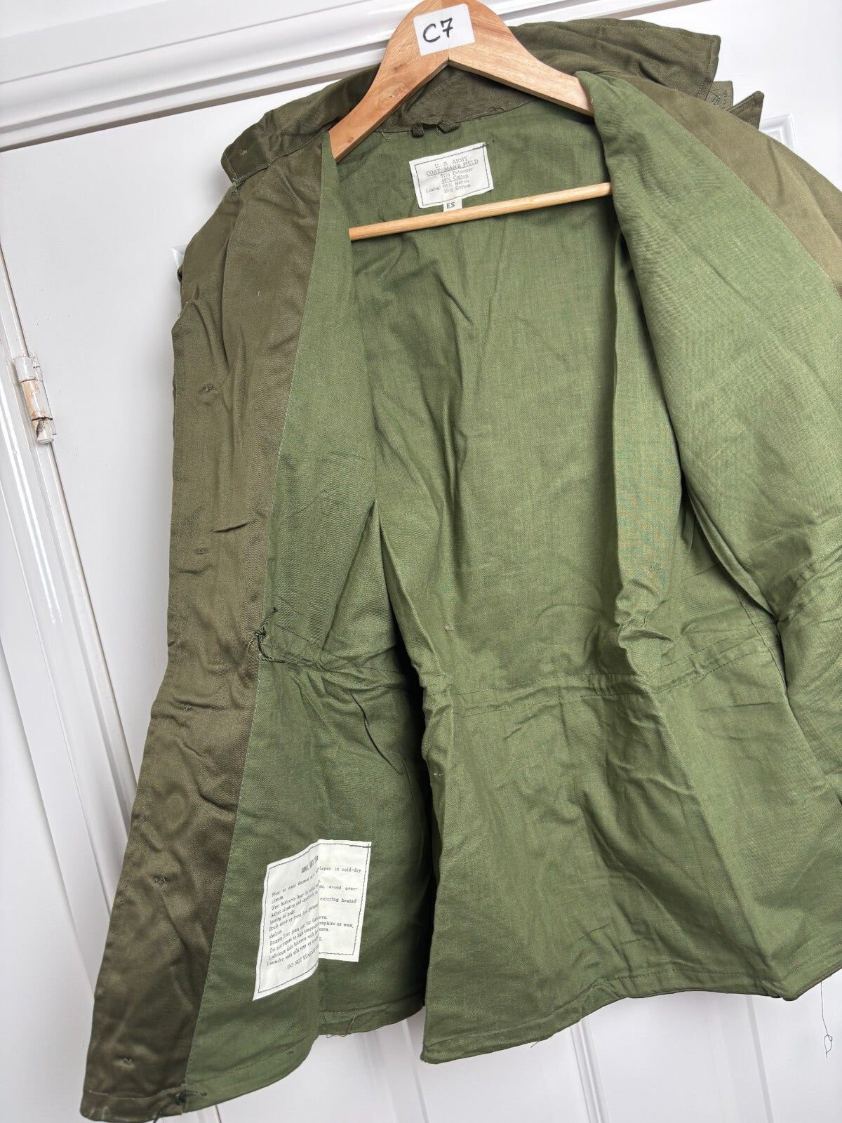 Genuine Unissued U.S Army OD Green Coat Mans Field Jacket Size ES - The Militaria Shop