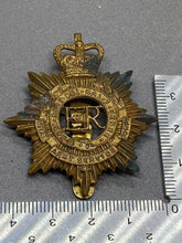 Load image into Gallery viewer, Original British Army EIIR Royal Army Service Corps Brass Cap Badge
