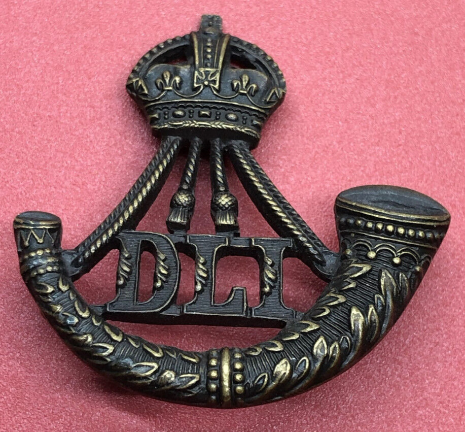 Original WW1 British Army Durham Light Infantry DLI Cap Badge